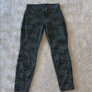 Lucky Brand Green Camo Sofia Skinny Jeans